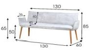 STELLAVIS 2 Bank 130cm mit Armlehnen STELLAVIS 2 Bank 130cm mit Armlehnen