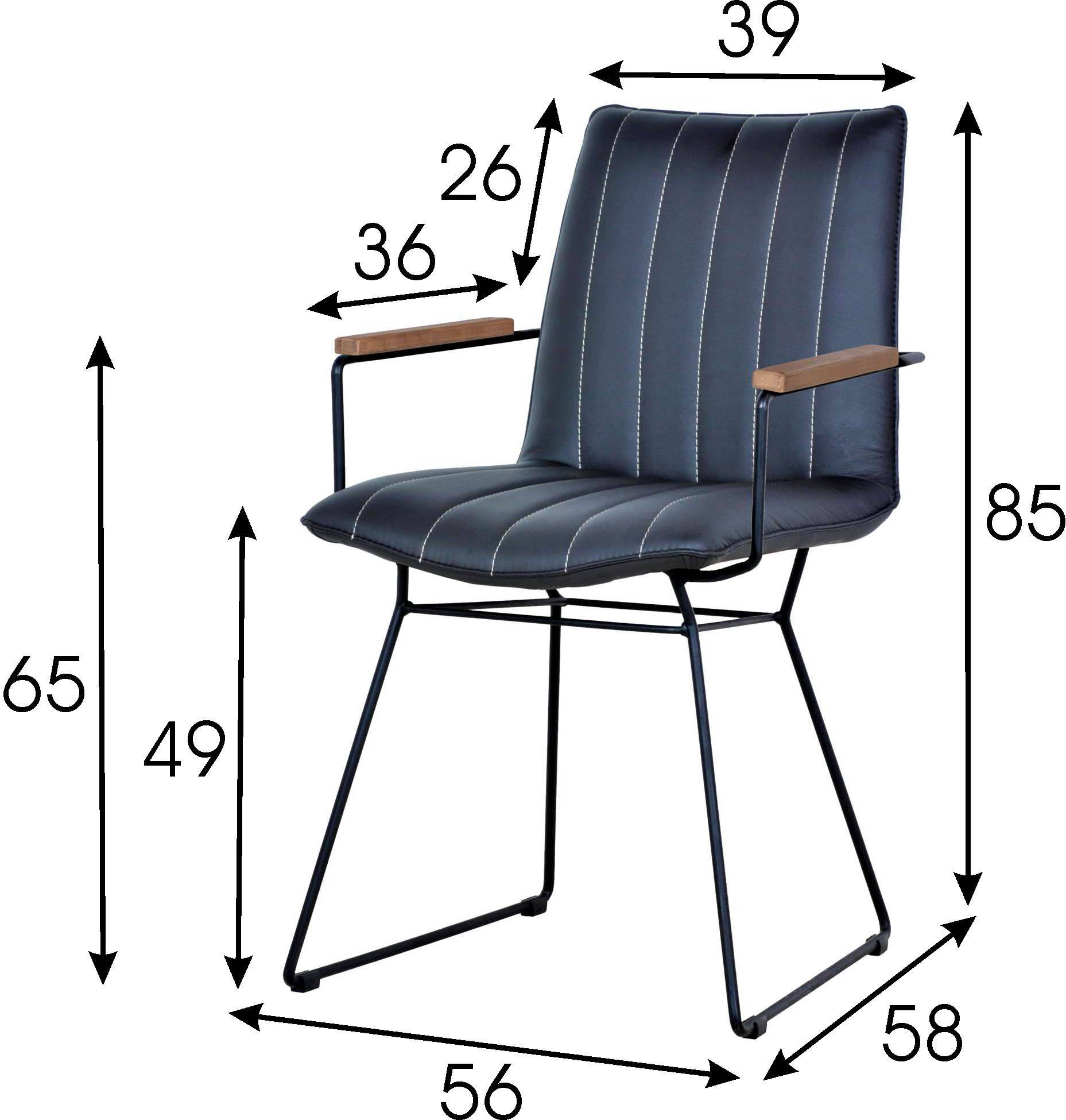 Polsterstuhl ITALY-2 mit Armlehnen Polsterstuhl ITALY-2 mit Armlehnen