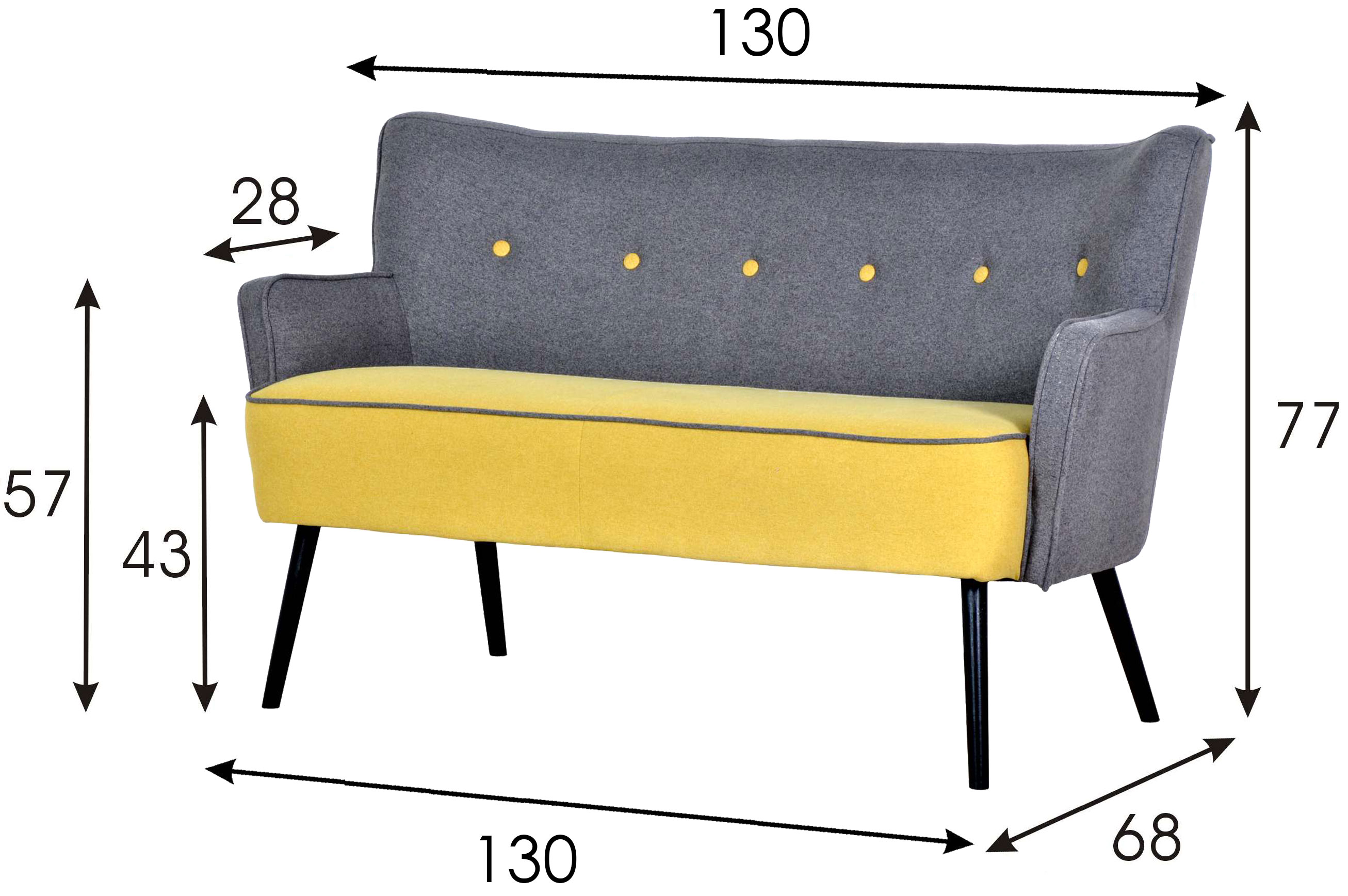 HELGA SOFA 2 mit Armlehnen HELGA SOFA 2 mit Armlehnen